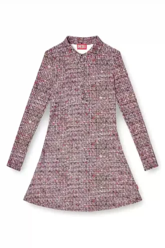 d-polyna Lycra-Kleid mit Bouclé-Print