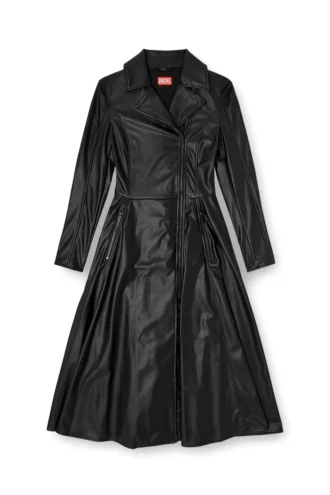 d-ragon Midi-Mantelkleid mit Biker-Details