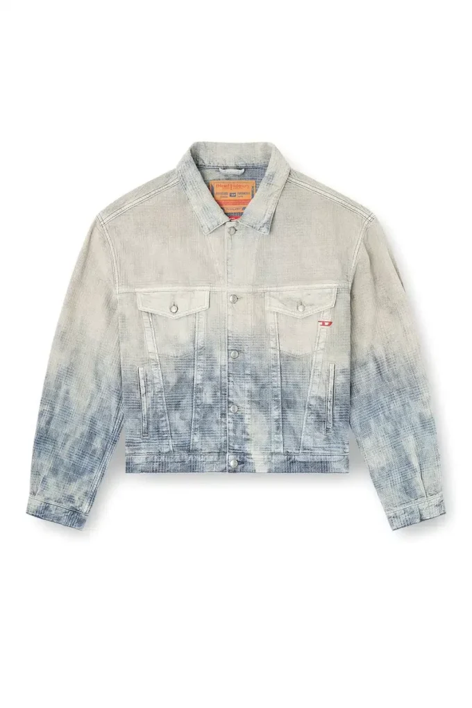 d-ranger Truckerjacke aus Prince-of-Wales-Jacquard-Denim d-ranger Truckerjacke aus Prince-of-Wales-Jacquard-Denim