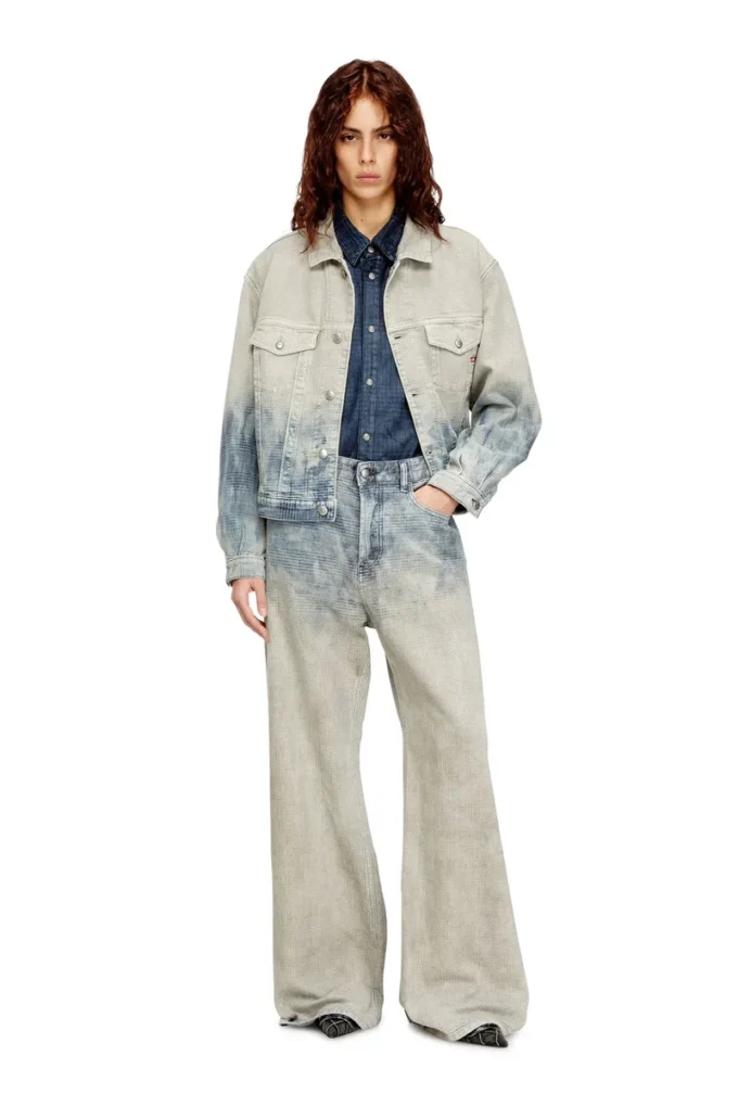 d-ranger Truckerjacke aus Prince-of-Wales-Jacquard-Denim d-ranger Truckerjacke aus Prince-of-Wales-Jacquard-Denim