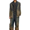 d-reg-s Blazer aus fließendem, meliertem Denim