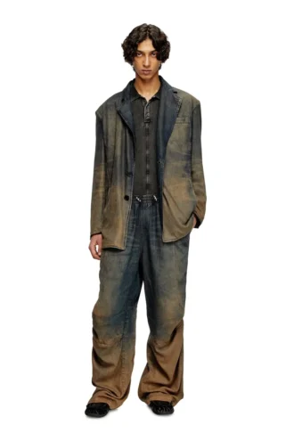 d-reg-s Blazer aus fließendem, meliertem Denim