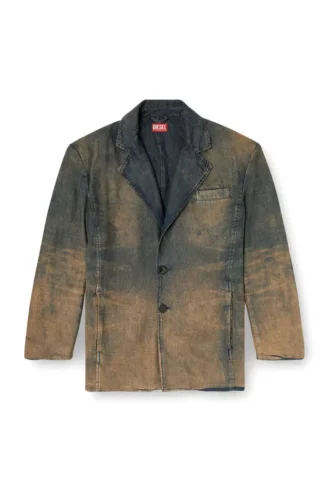 d-reg-s Blazer aus fließendem, meliertem Denim