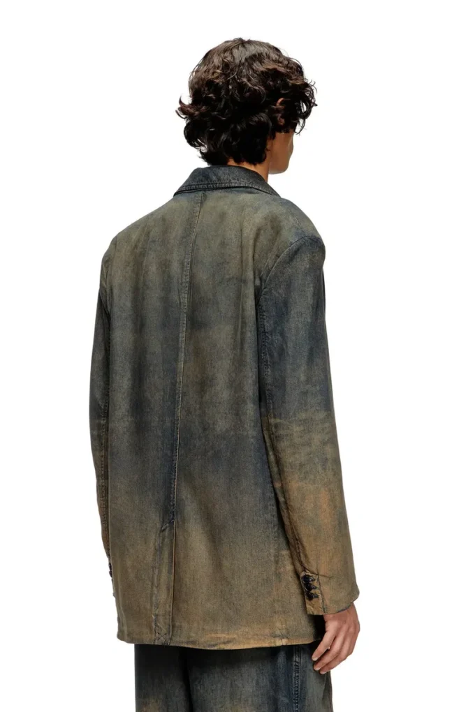 d-reg-s Blazer aus fließendem, meliertem Denim
