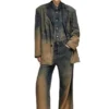d-reg-s Blazer aus fließendem, meliertem Denim