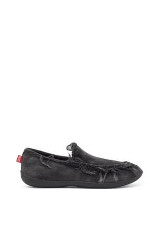 d-shock moc D-Shock – Loafer aus Distressed-Denim