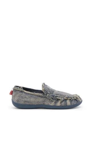 d-shock moc D-Shock – Loafer aus Distressed-Denim