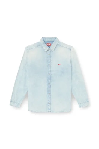 d-simply Hemd aus Denim mit Bleich-Effekt