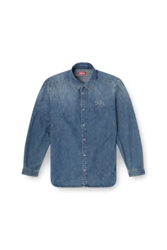 d-simply-s15 Jeanshemd mit Stickerei auf der Rückseite