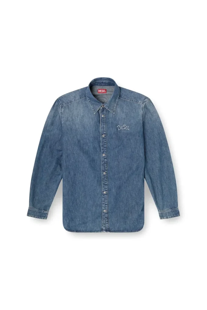 d-simply-s15 Jeanshemd mit Stickerei auf der Rückseite d-simply-s15 Jeanshemd mit Stickerei auf der Rückseite