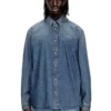 d-simply-s15 Jeanshemd mit Stickerei auf der Rückseite d-simply-s15 Jeanshemd mit Stickerei auf der Rückseite