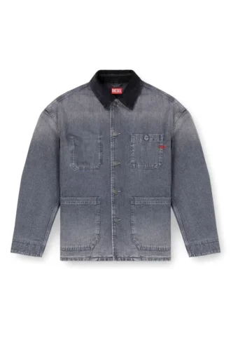 d-stack-u-l Denimjacke im Utility-Stil mit kontrastierendem Kragen