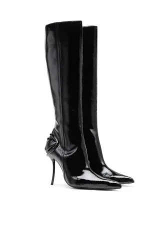 d-ten&half hb D-Ten&Half-Glossy kniehohe Stiefel mit geschwungenem Absatz
