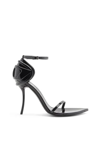 d-ten&half Sandale D-Ten&Half-Stiletto-Sandalen aus Lackleder und Satin