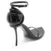 d-ten&half Sandale D-Ten&Half-Stiletto-Sandalen aus Lackleder und Satin d-ten&half Sandale D-Ten&Half-Stiletto-Sandalen aus Lackleder und Satin