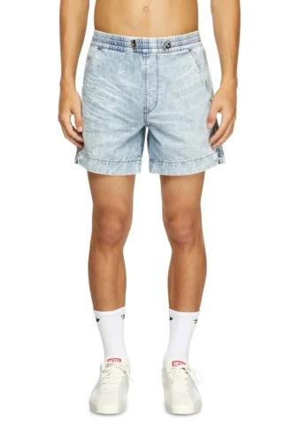 d-tenni-s Shorts aus marmoriertem Denim
