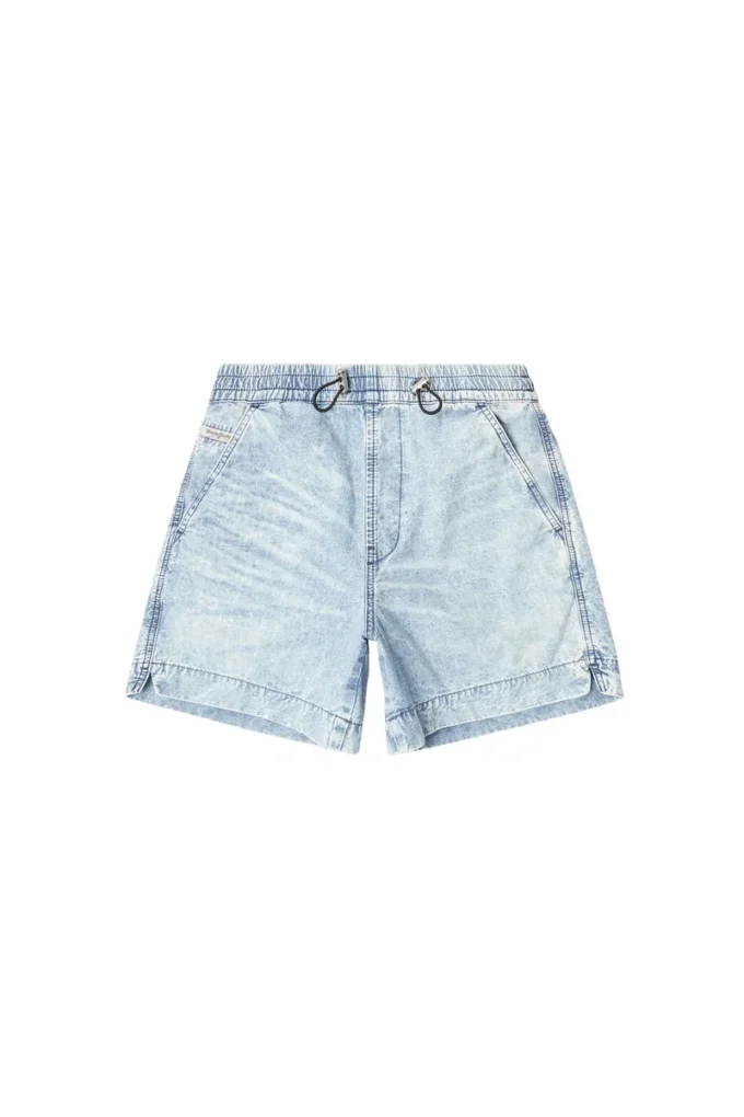 d-tenni-s Shorts aus marmoriertem Denim