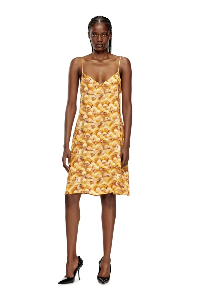 d-ulcet Minikleid aus Viskose mit Allover-Print
