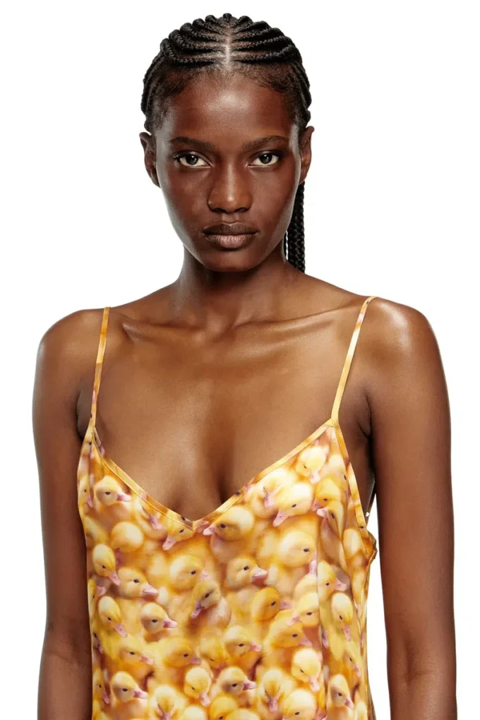 d-ulcet Minikleid aus Viskose mit Allover-Print