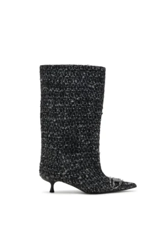d-venus 40 kb tube D-Venus-Bouclé-Kniehohe Stiefel