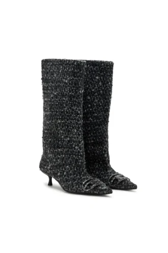 d-venus 40 kb tube D-Venus-Bouclé-Kniehohe Stiefel