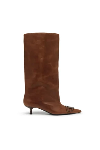 d-venus 40 kb tube D-Venus-Kniehohe Stiefel aus geöltem Leder