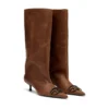 d-venus 40 kb tube D-Venus-Kniehohe Stiefel aus geöltem Leder