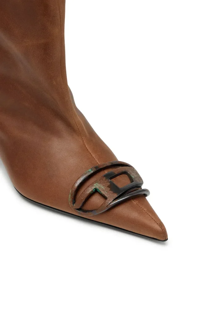 d-venus 40 kb tube D-Venus-Kniehohe Stiefel aus geöltem Leder