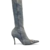 d-venus kb d D-Venus – Denim-Stiefel mit Logo-Plakette d-venus kb d D-Venus – Denim-Stiefel mit Logo-Plakette
