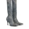 d-venus kb d D-Venus – Denim-Stiefel mit Logo-Plakette d-venus kb d D-Venus – Denim-Stiefel mit Logo-Plakette