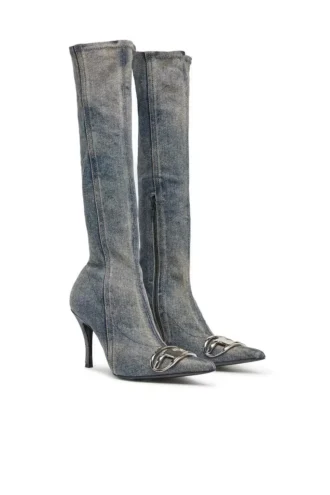 d-venus kb d D-Venus – Denim-Stiefel mit Logo-Plakette