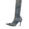 d-venus kb d D-Venus – Denim-Stiefel mit Logo-Plakette d-venus kb d D-Venus – Denim-Stiefel mit Logo-Plakette