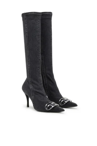 d-venus kb d D-Venus-Kniehohe Stiefel aus Stretch-Denim
