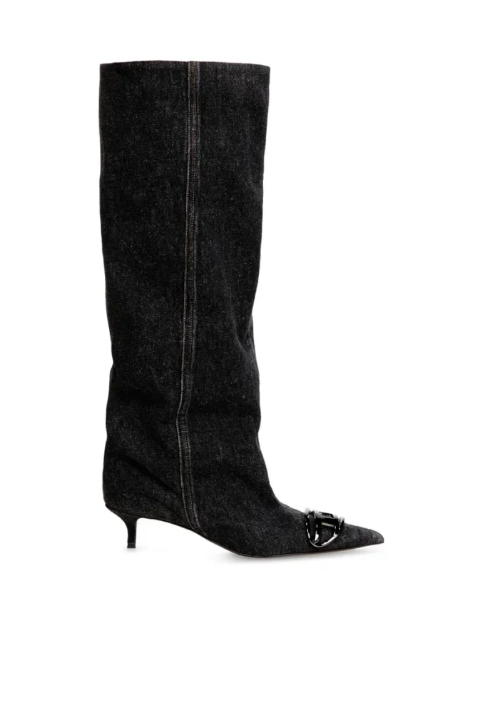 d-venus kb slouchy D-Venus-Slouchy kniehoher Stiefel aus Denim