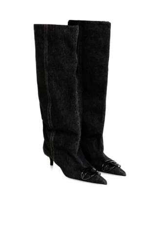 d-venus kb slouchy D-Venus-Slouchy kniehoher Stiefel aus Denim
