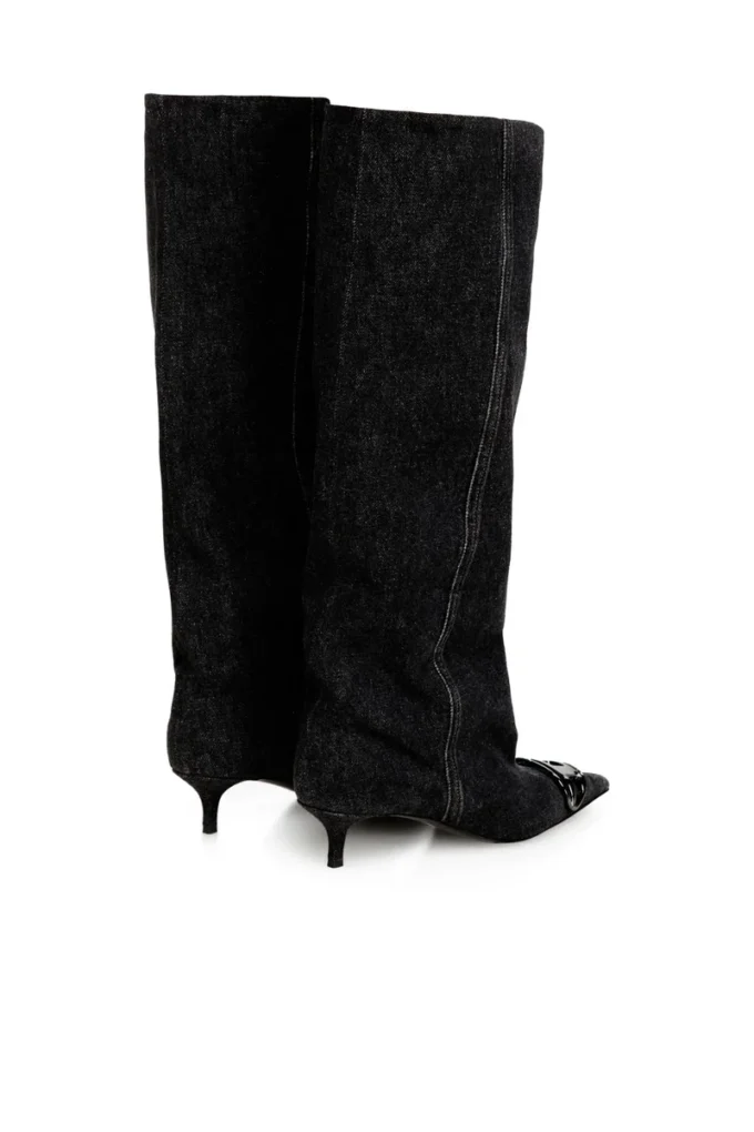 d-venus kb slouchy D-Venus-Slouchy kniehoher Stiefel aus Denim
