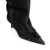 d-venus kb slouchy D-Venus-Slouchy kniehoher Stiefel aus Denim