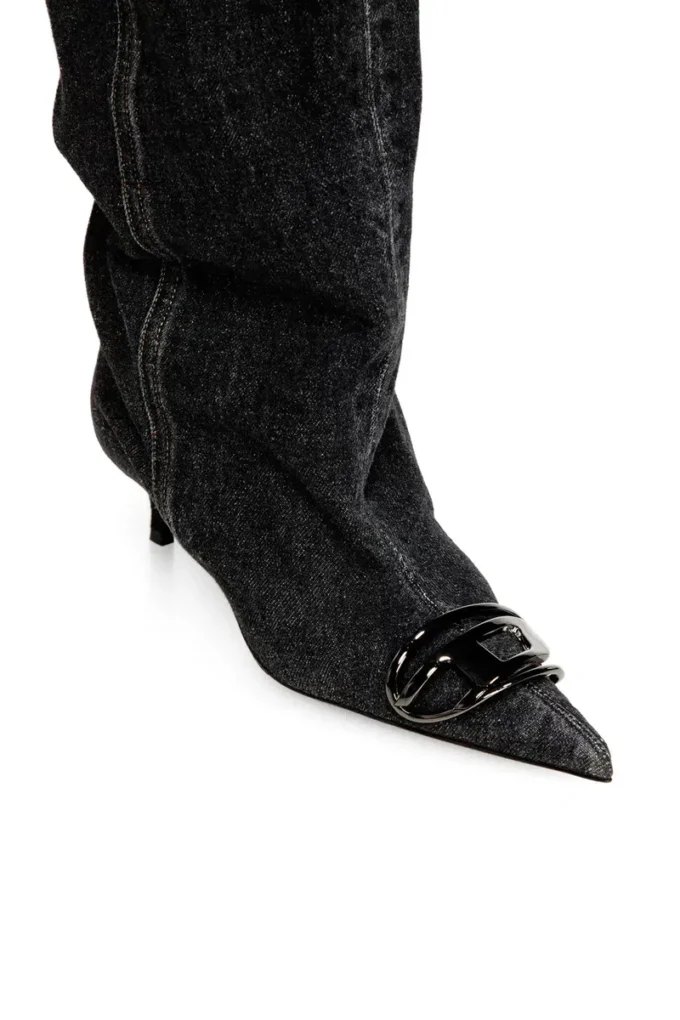d-venus kb slouchy D-Venus-Slouchy kniehoher Stiefel aus Denim