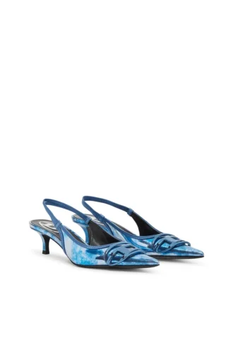 d-venus sb 40 D-Venus-Zweifarbige Metallic-Slingback-Pumps