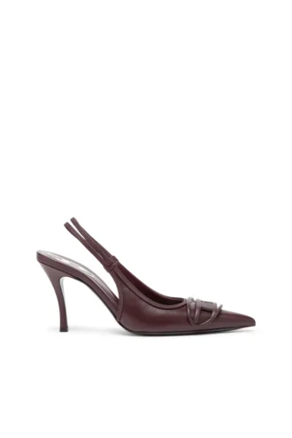 d-venus sb D-Venus-Burgundy Slingback-Pumps aus Nappaleder