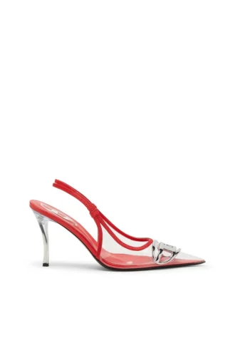 d-venus sb D-Venus-Leather-trim Transparente Slingback-Pumps