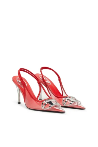d-venus sb D-Venus-Leather-trim Transparente Slingback-Pumps