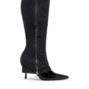 d-venus Twisted Boot D-Venus-Stiletto-Kniehohe Stiefel mit Jeans-Trompe-l’oeil-Effekt