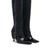 d-venus Twisted Boot D-Venus-Stiletto-Kniehohe Stiefel mit Jeans-Trompe-l’oeil-Effekt