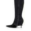 d-venus Twisted Boot D-Venus-Stiletto-Kniehohe Stiefel mit Jeans-Trompe-l’oeil-Effekt