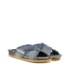 d-woodstock cross D-Woodstock-Crossover-Sandalen aus ausgefranstem Denim d-woodstock cross D-Woodstock-Crossover-Sandalen aus ausgefranstem Denim