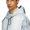 d-wynny jogg Kapuzenjacke aus bedrucktem JoggJeans mit Bleich-Effekt