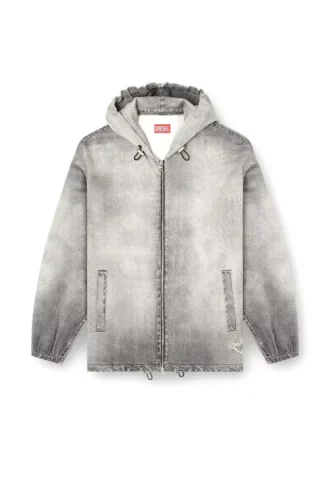 d-wynny jogg Kapuzenjacke aus JoggJeans mit Trompe-l’œil-Effekt
