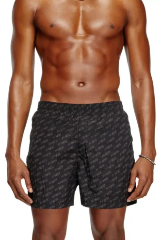 daniel-41-mono-utlt Mittellange Badeshorts mit durchgehendem Logo