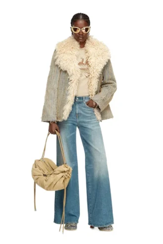 de-aconic-s Jacke aus Jacquard-Denim mit schwebenden Fäden
